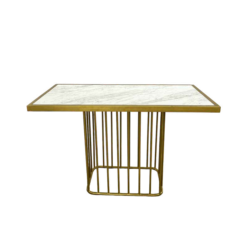 Mesa Tipo Marmol Base Tubular